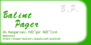 balint pager business card